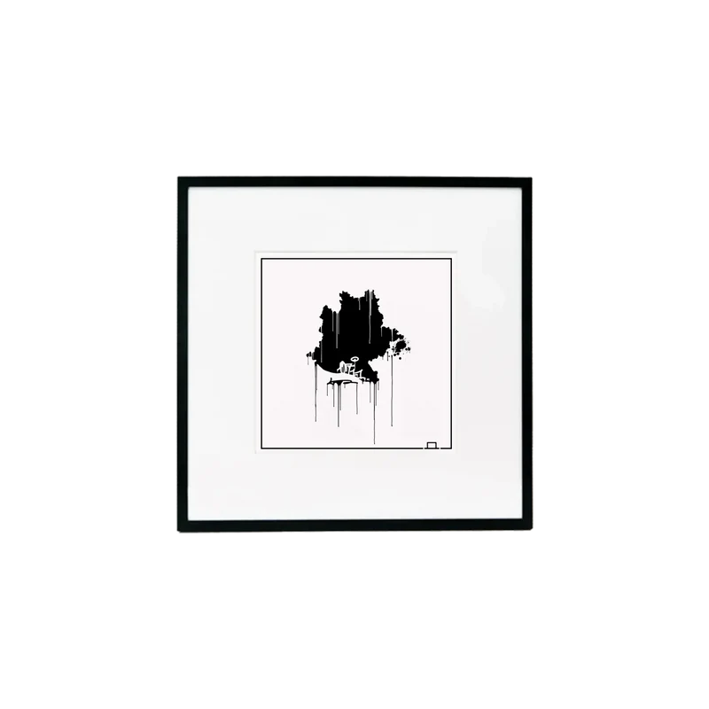 0711 Landkarte Kunstdruck Stuttgart