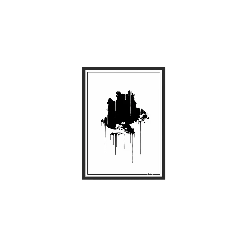 0711 Landkarte Kunstdruck Stuttgart