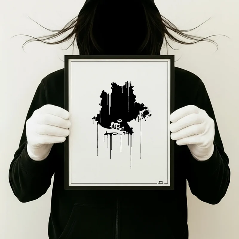 0711 Landkarte Kunstdruck Stuttgart