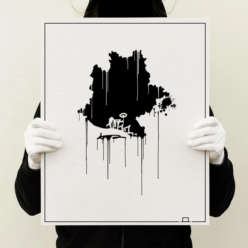 0711 Landkarte Kunstdruck Stuttgart