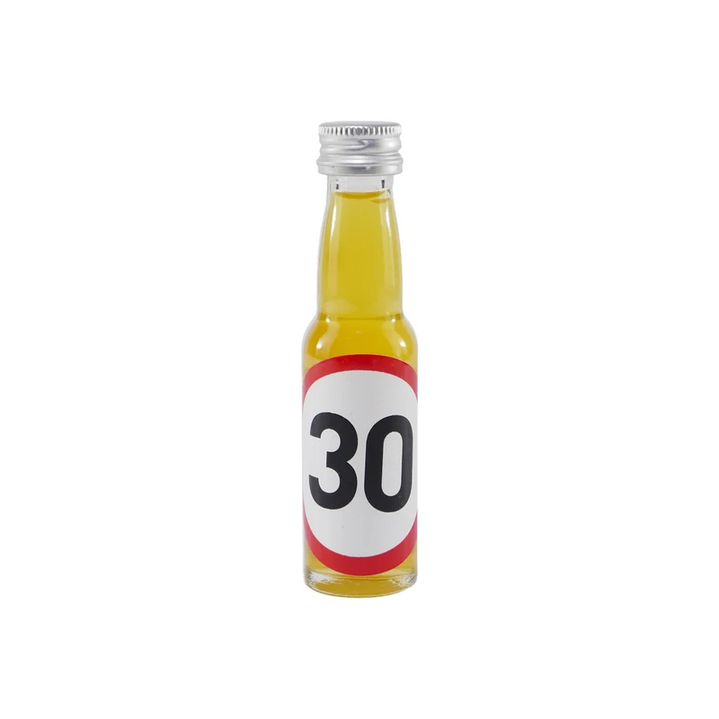 Spaßflasche Maracuja-Likör "30 Jahre" (12 x 0,02L)