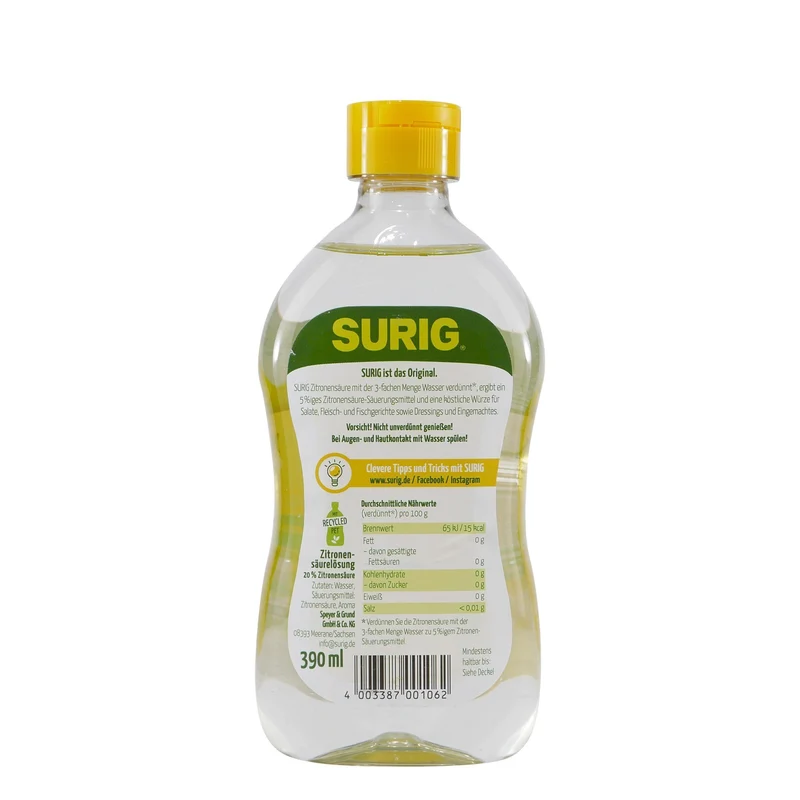 Surig Zitronen-Säure (12 x 390ml)