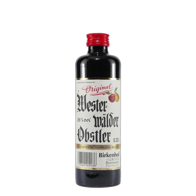 Birkenhof Westerwälder Obstler 0,35L mit Geschenk-HK