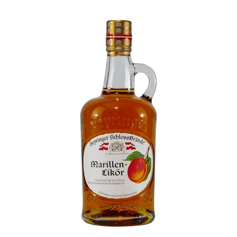 Seyringer Schlossbrände Marillenliklör mit Geschenk-HK