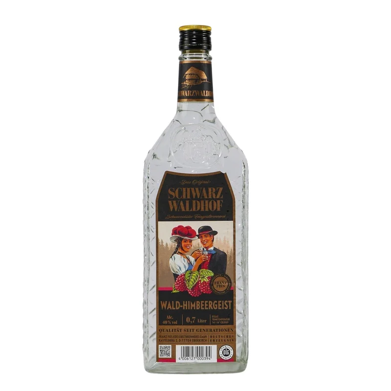 Schwarz Waldhof Wald-Himbeergeist mit Geschenk-HK