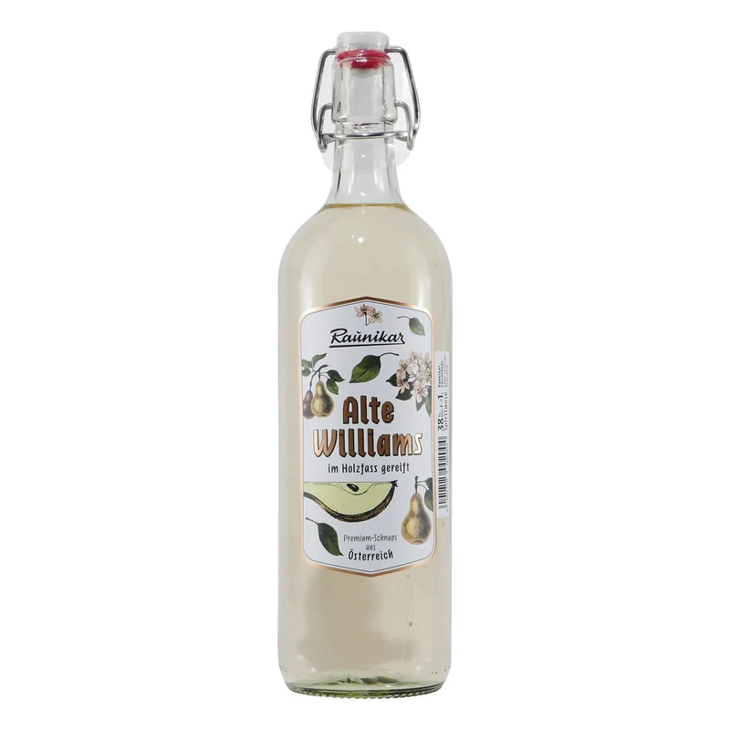 Raunikar Alte Williams Obstbrand mit Geschenk-HK
