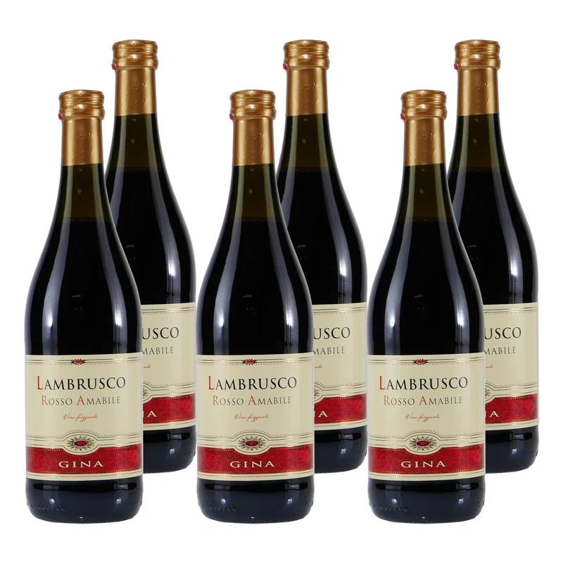 Gina Lambrusco Rosso Amabile -lieblich- (6 x 0,75L)