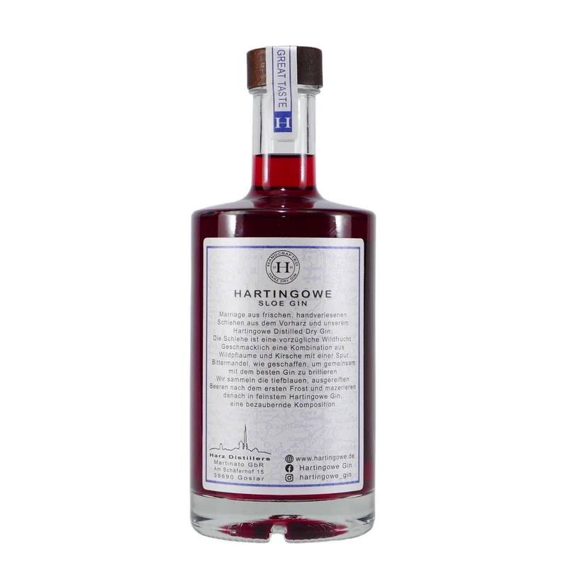 Hartingowe Sloe Gin mit Geschenk-Holzkiste