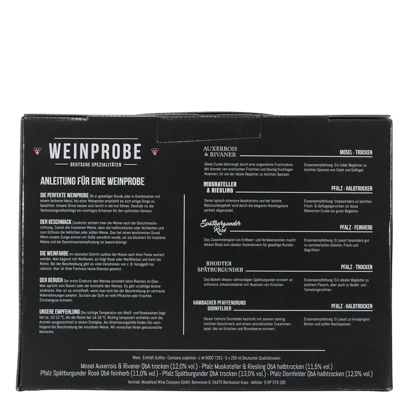 WEINPROBE - Deutsche Spezialitäten (5 x 0,25L)
