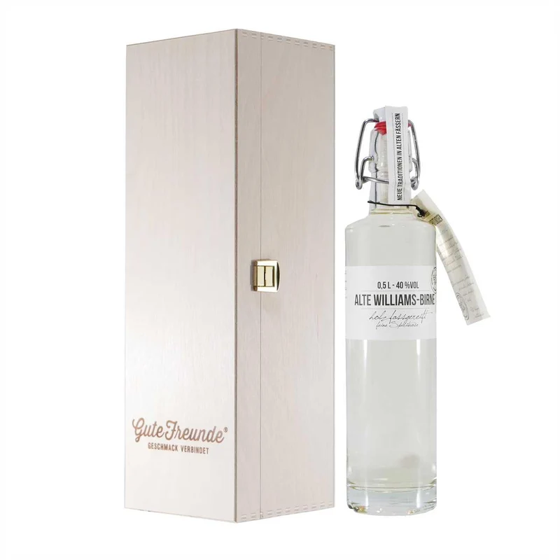 Birkenhof Alte Williams Obstbrand mit Geschenk-Holzkiste