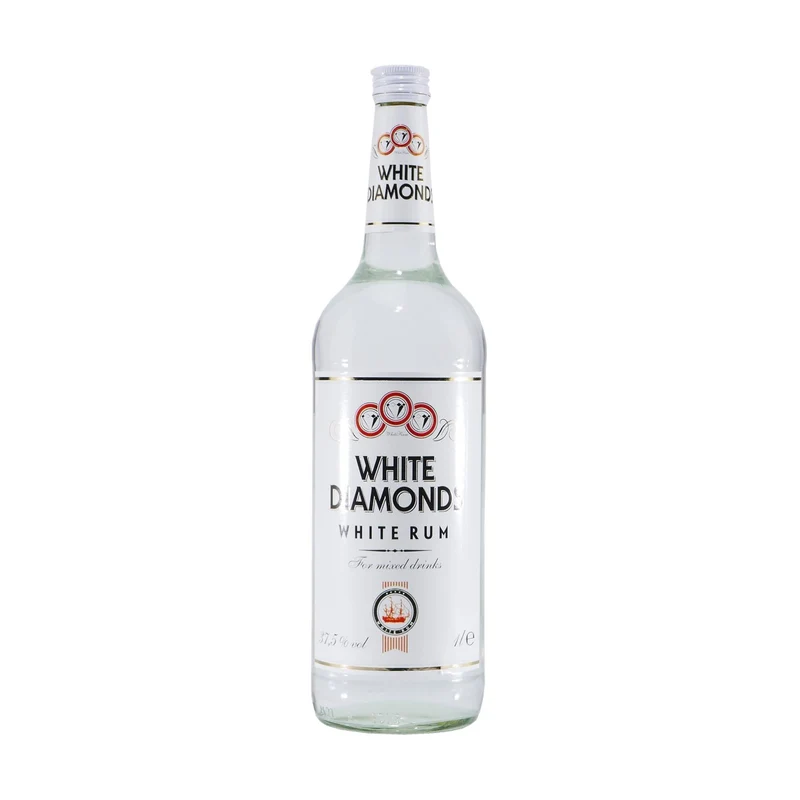 White Diamonds White Rum mit Geschenk-Holzkiste
