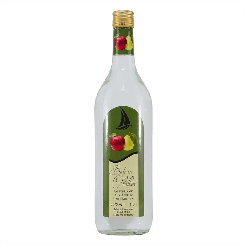 Bodensee Obstler mit Geschenk-Holzkiste
