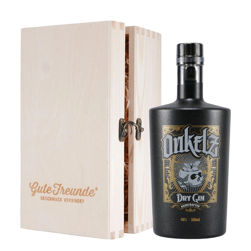 Böhse Onkelz Dry Gin mit Geschenk-Holzkiste