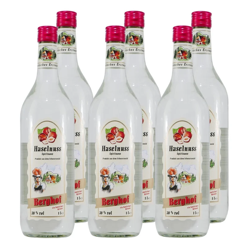 Berghof Haselnuss Spirituose (6 x 1,0L)