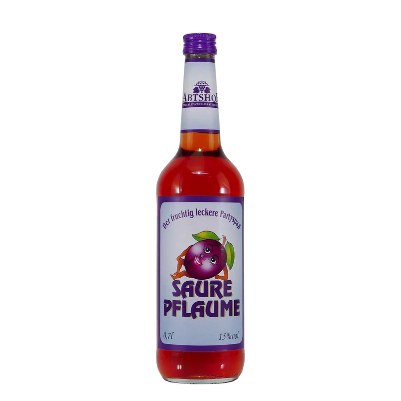 Abtshof Saure Pflaume Likör mit Geschenk-Holzkiste