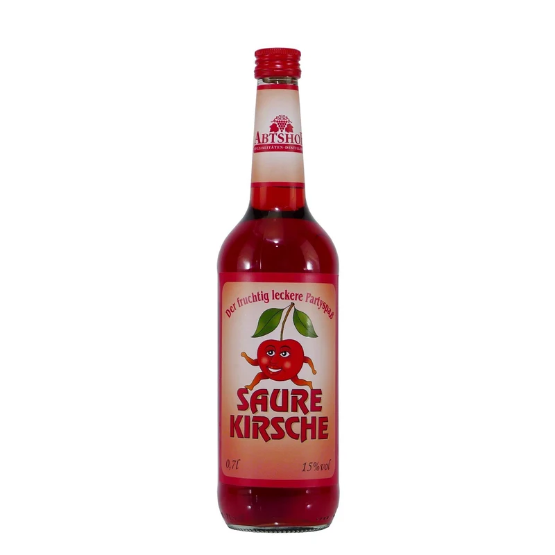 Abtshof Saure Kirsche-Likör mit Geschenk-Holzkiste