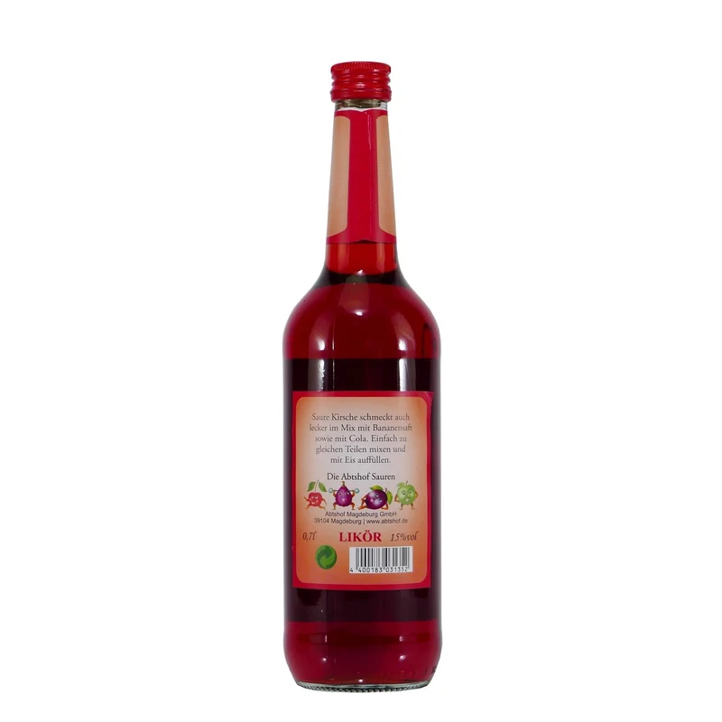 Abtshof Saure Kirsche-Likör mit Geschenk-Holzkiste
