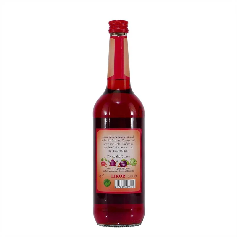 Abtshof Saure Kirsche-Likör mit Geschenk-Holzkiste