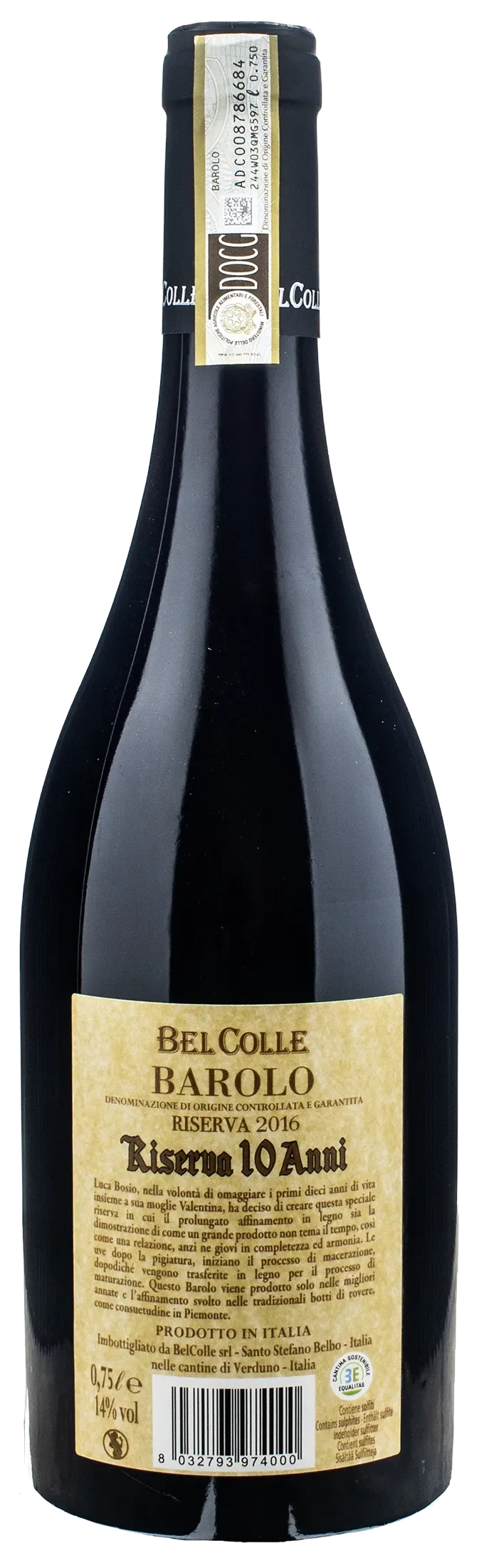 Bel Colle Barolo Riserva 10 anni 2016