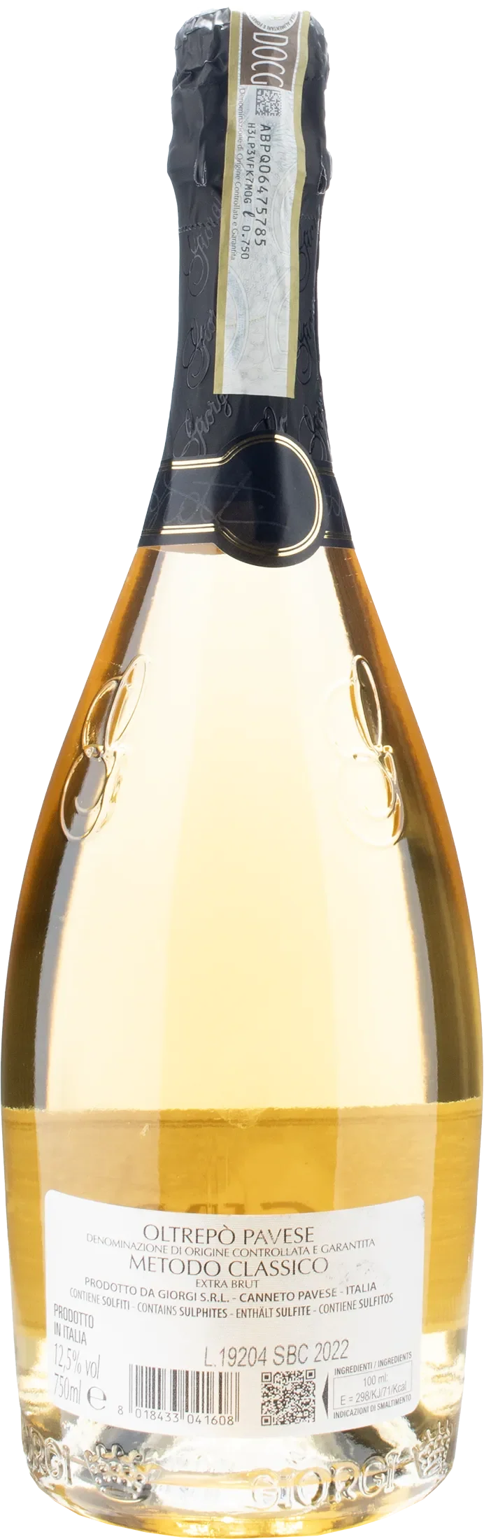 Giorgi Gerry Scotti Oltrepo Pavese Metodo Classico Extra Brut