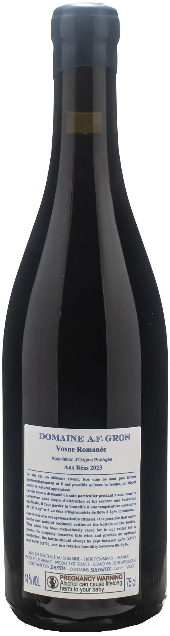 Domaine A.F. Gros Vosne Romanee Aux Reas 2023