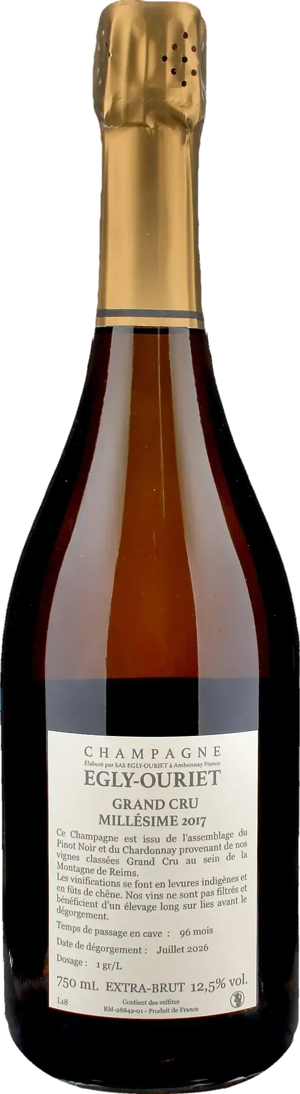 Egly Ouriet Champagne Grand Cru Extra Brut Millesime 2017