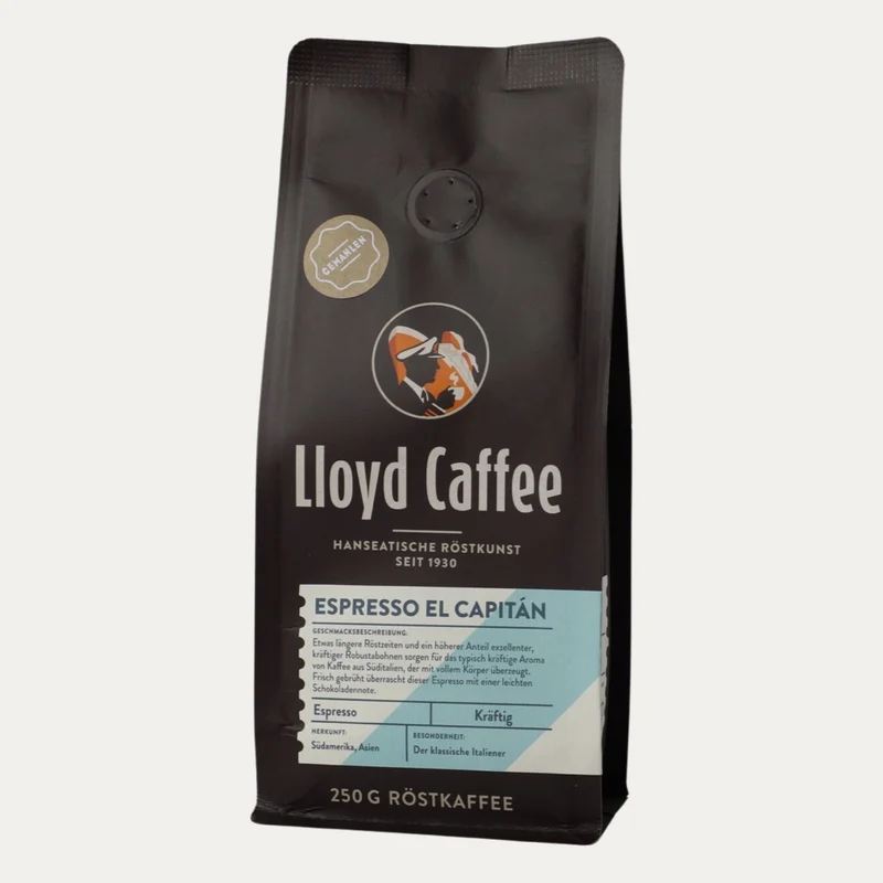 Lloyd Caffee – Espresso El Capitan – ganze Bohne 250 g