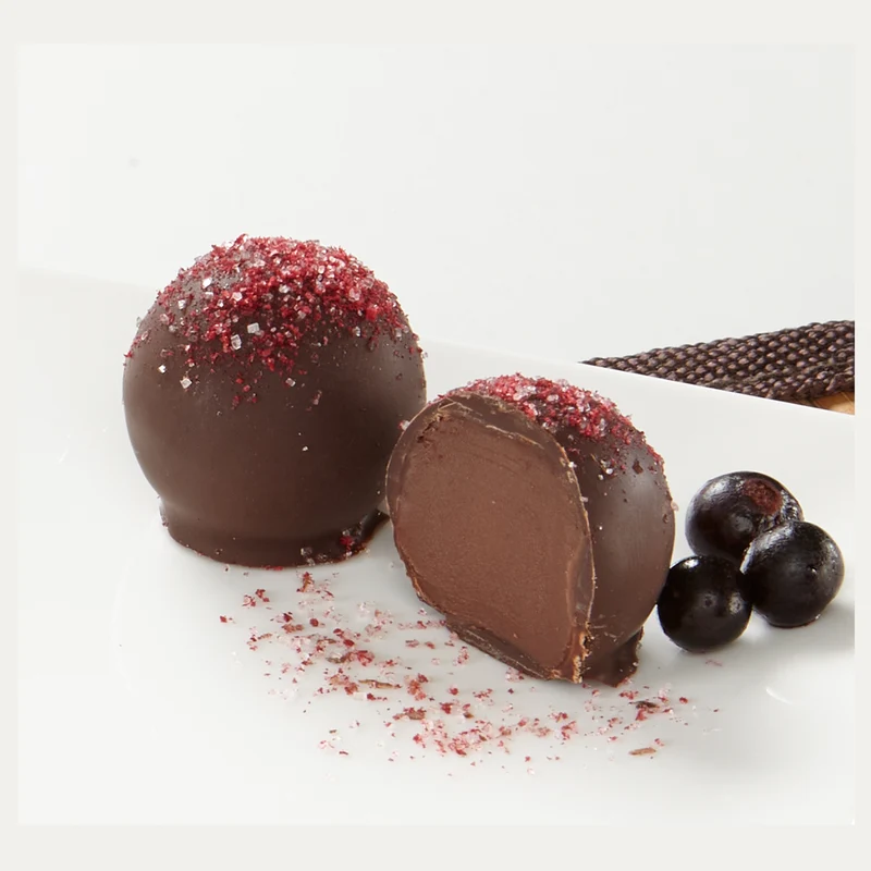 Cassis-Trüffel Pralinen – 8 Stück – 100 g