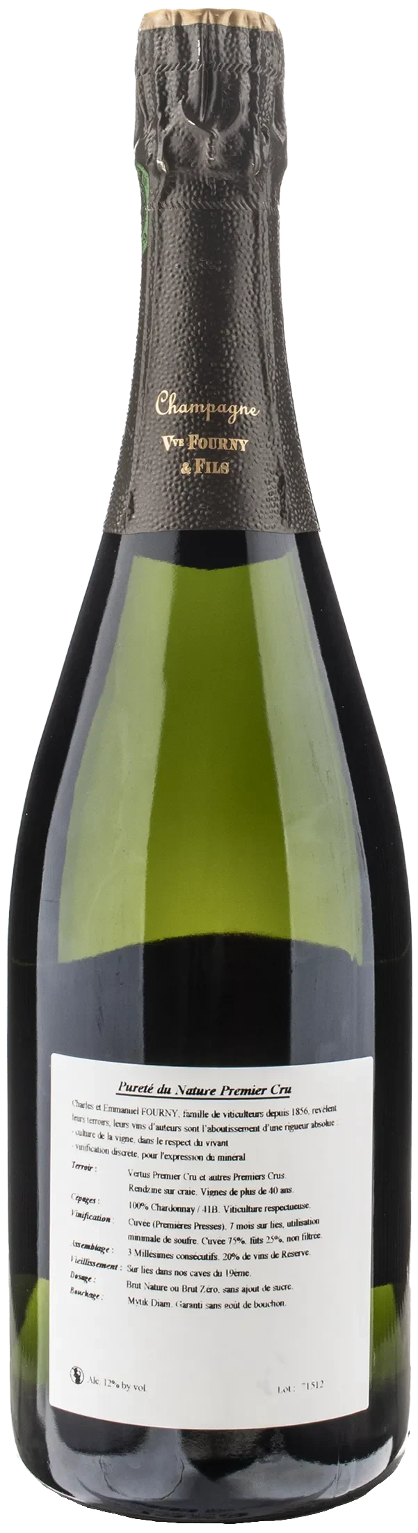 Veuve Fourny Champagne a Vertus 1er Cru Blanc de Blancs Brut Nature