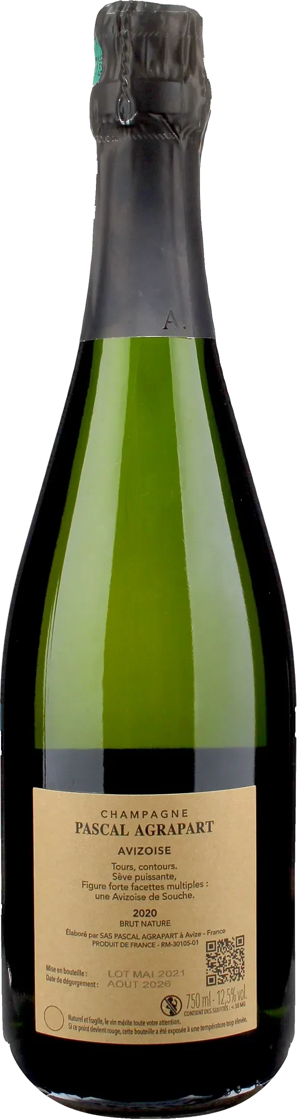 Pascal Agrapart Champagne Grand Cru Blanc de Blancs Brut Nature Avizoise 2020