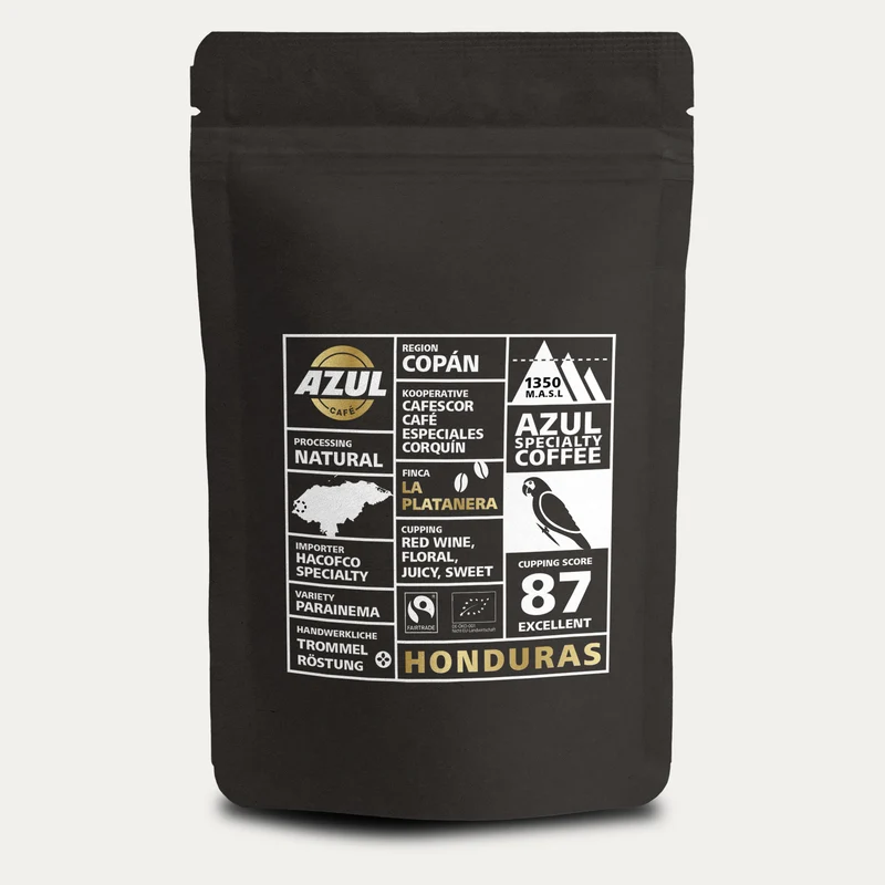 Honduras Cafescor La Platanera (Bio & Fairtrade) – Kaffee – Ganze Bohne 250 g