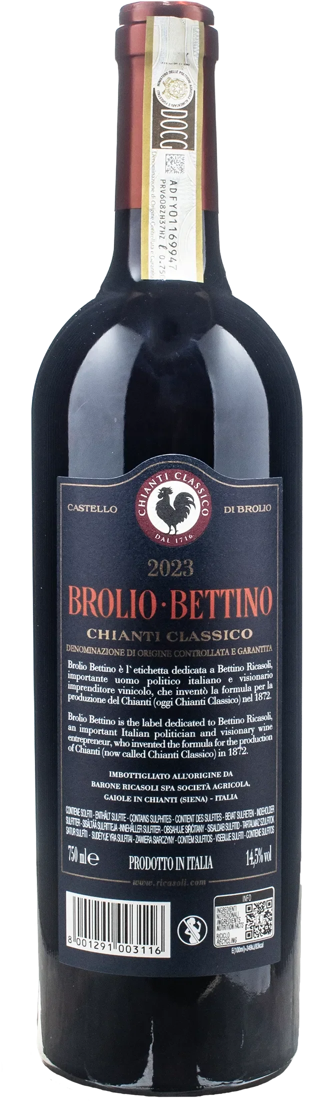 Ricasoli 1141 Castello Di Brolio Chianti Classico Brolio Bettino 2023
