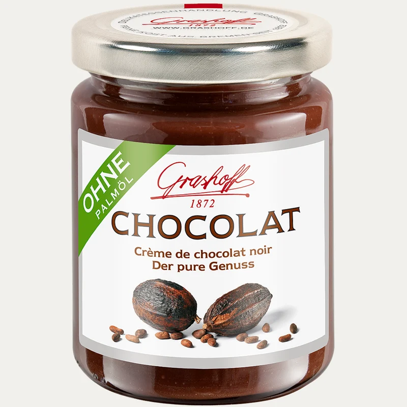 Dunkle Chocolat der pure Genuss – Schokoladencreme Grashoff – 250 g
