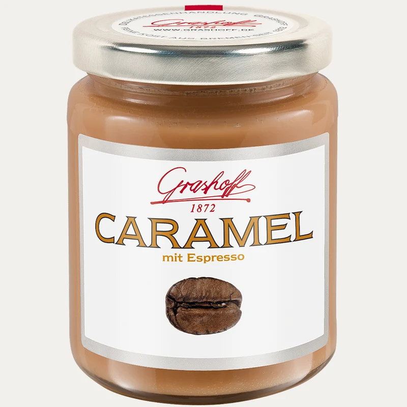 Caramel mit Espresso – Karamellcreme Grashoff – 250 g