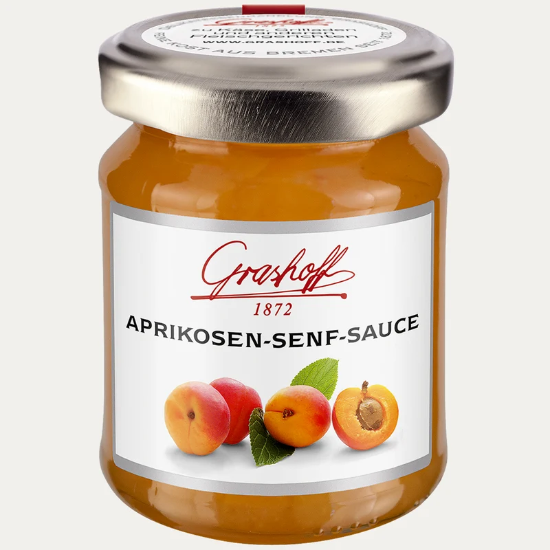 Aprikosen-Senf Sauce – Feinkostsauce Grashoff – 125 ml