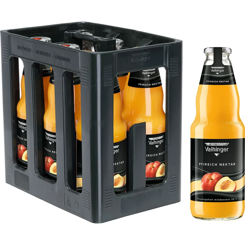 Vaihinger Pfirsich Nektar 6x 1 Liter (MEHRWEG)