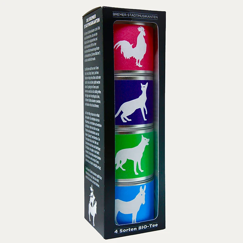 Bremer Stadtmusikanten Bio-Tee – 4er-Set – 125 g