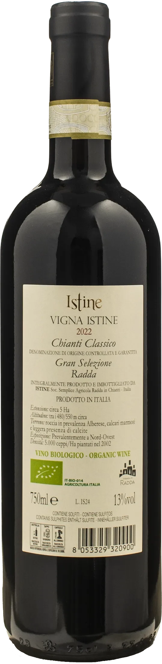 Istine Chianti Classico Radda Gran Selezione Vigna Istine 2022