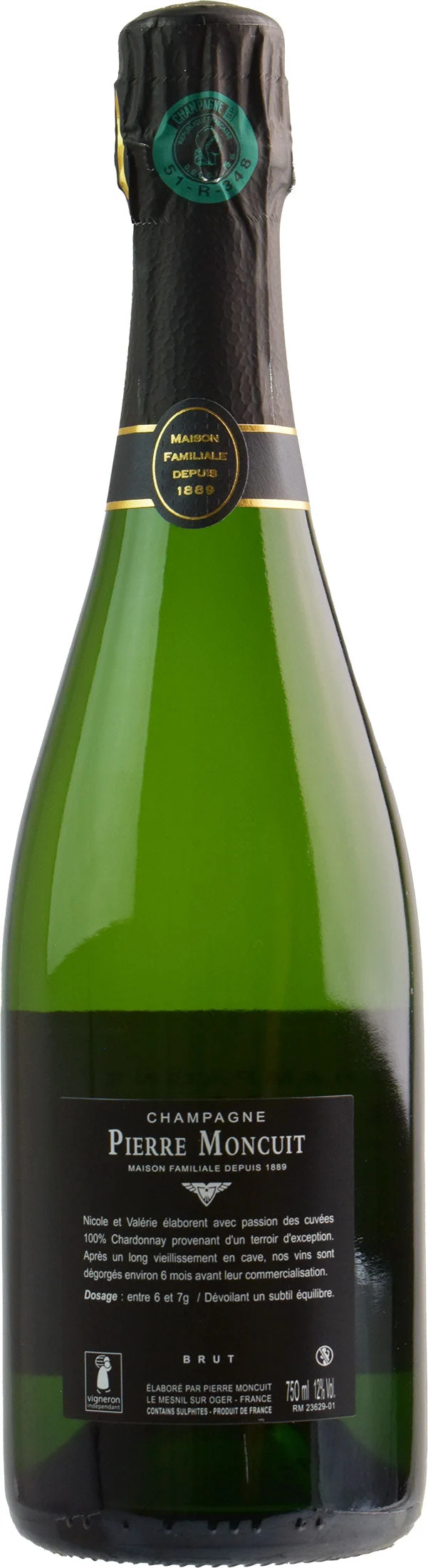 Pierre Moncuit Champagne Blanc de Blancs Hugues de Coulmet Brut