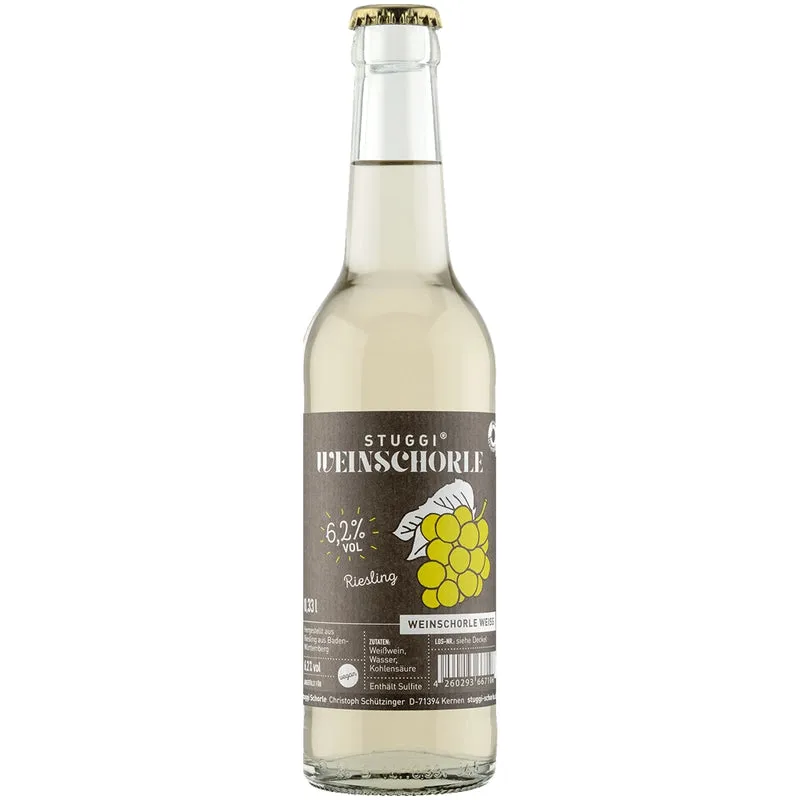 Stuggi Weinschorle Weiß 24x 0,33 Liter (MEHRWEG)