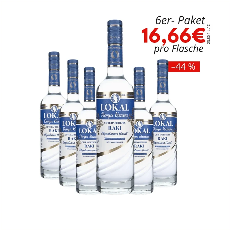 Lokal Derya Kuzusu Rakı 6er Sparpaket – 6 × 70 cl