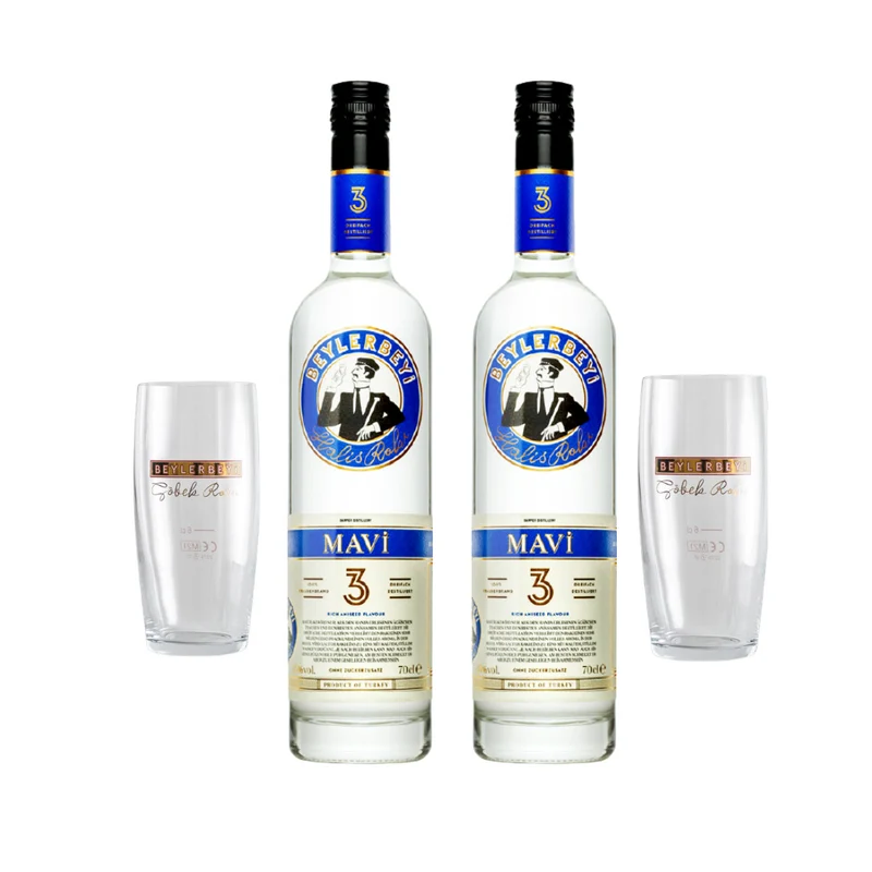 Beylerbeyi Mavi Raki 2er Set – 2 Gläser gratis