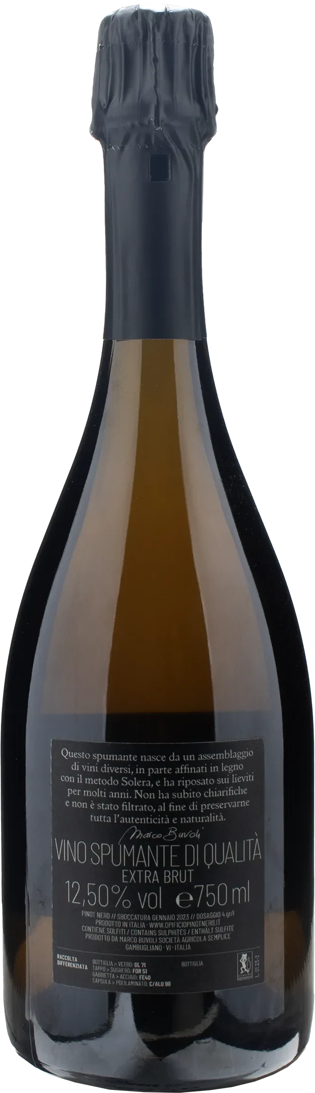 Buvoli Tre Blanc De Noirs Metodo Classico Extra Brut