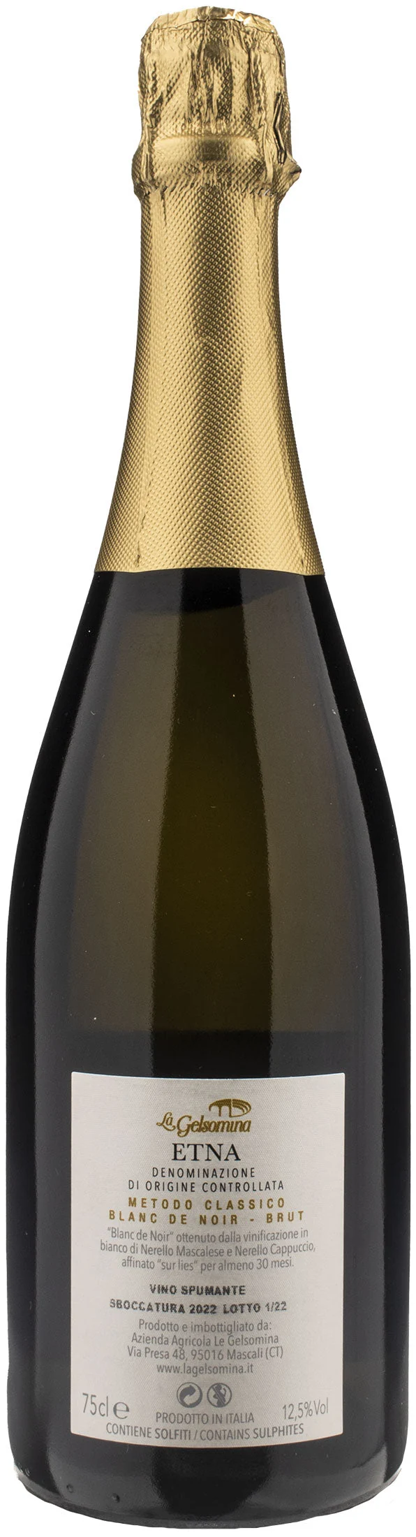La Gelsomina Etna Metodo Classico Blanc de Noir Brut