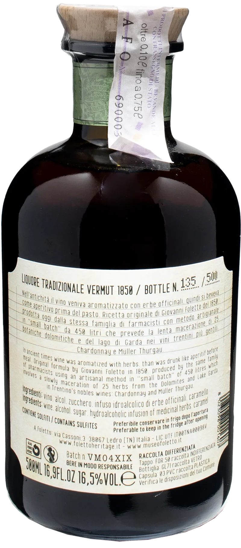 Foletto Vermut 1850 0.5L