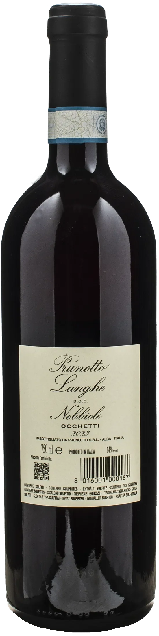 Prunotto Langhe Nebbiolo Occhetti 2023