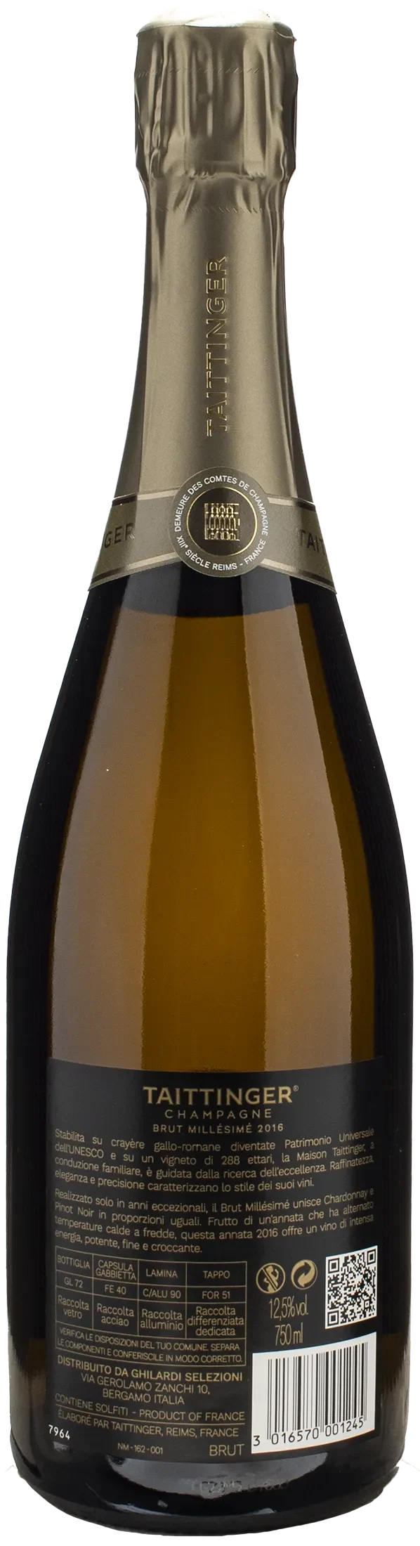Taittinger Champagne Brut Millesime 2016