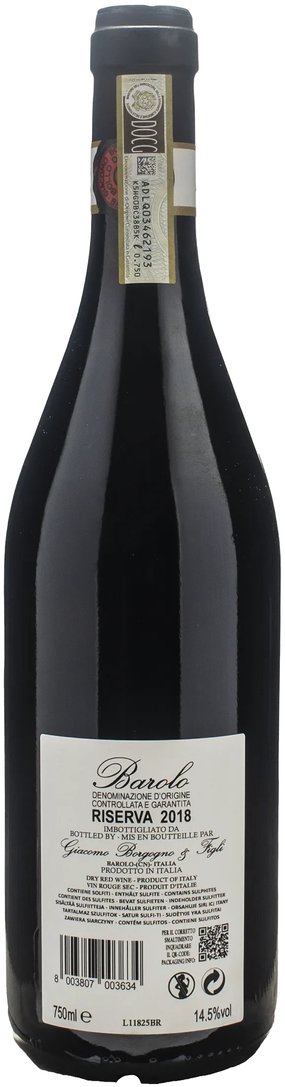 Giacomo Borgogno Barolo Riserva 2018