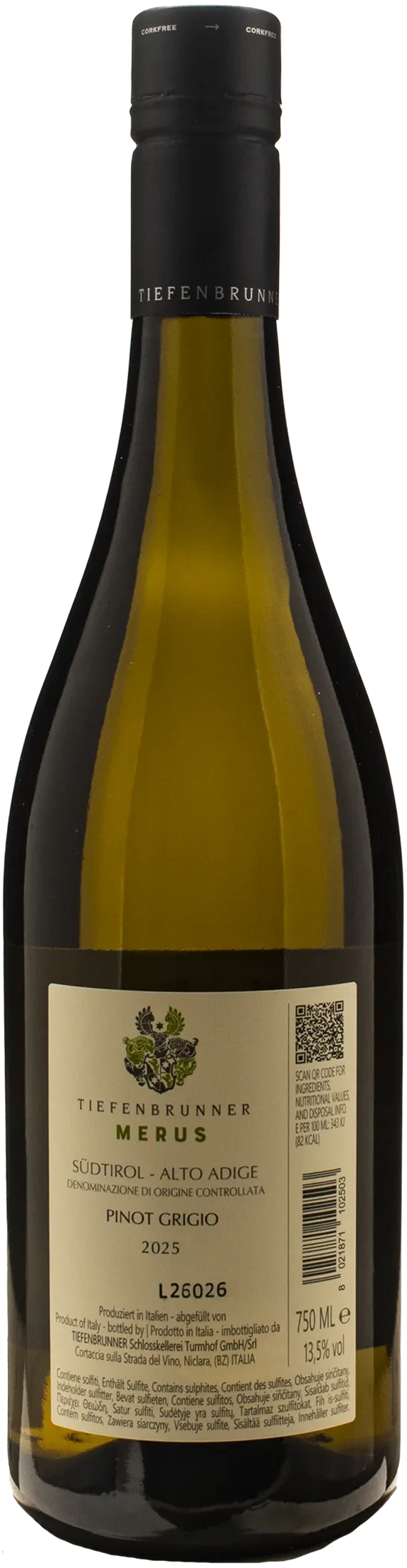 Tiefenbrunner Merus Pinot Grigio 2025