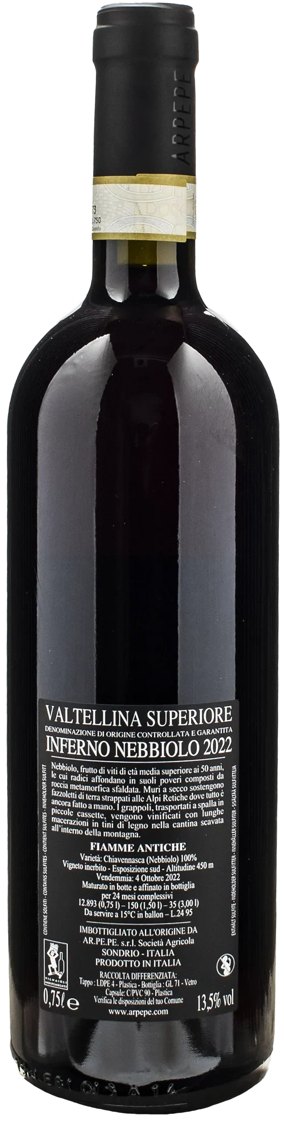 Ar.Pe.Pe Valtellina Superiore Inferno Nebbiolo Fiamme Antiche 2022